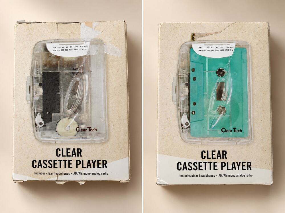 Clear Tech - AM/FM Radio - Cassette Tape Player w/ Headphones - New